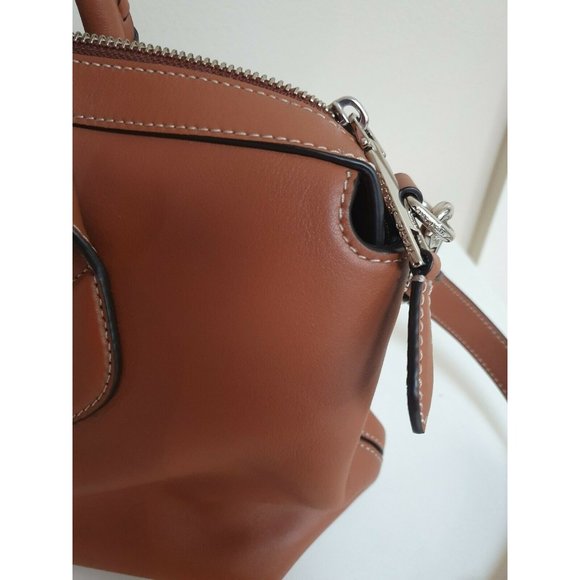 Marc Jacobs Snapshot cross body leather Hand Bag Logo braid handle brown NEW - Picture 2 of 7